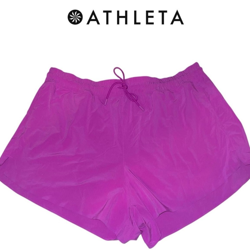 Purple Athleta sportswear shorts
